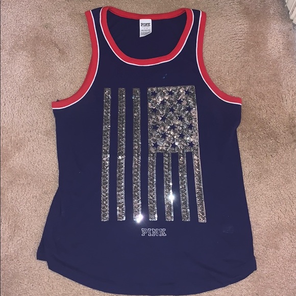 PINK Victoria's Secret Tops - 🇺🇸VS Pink Patriotic Tank Large🇺🇸
